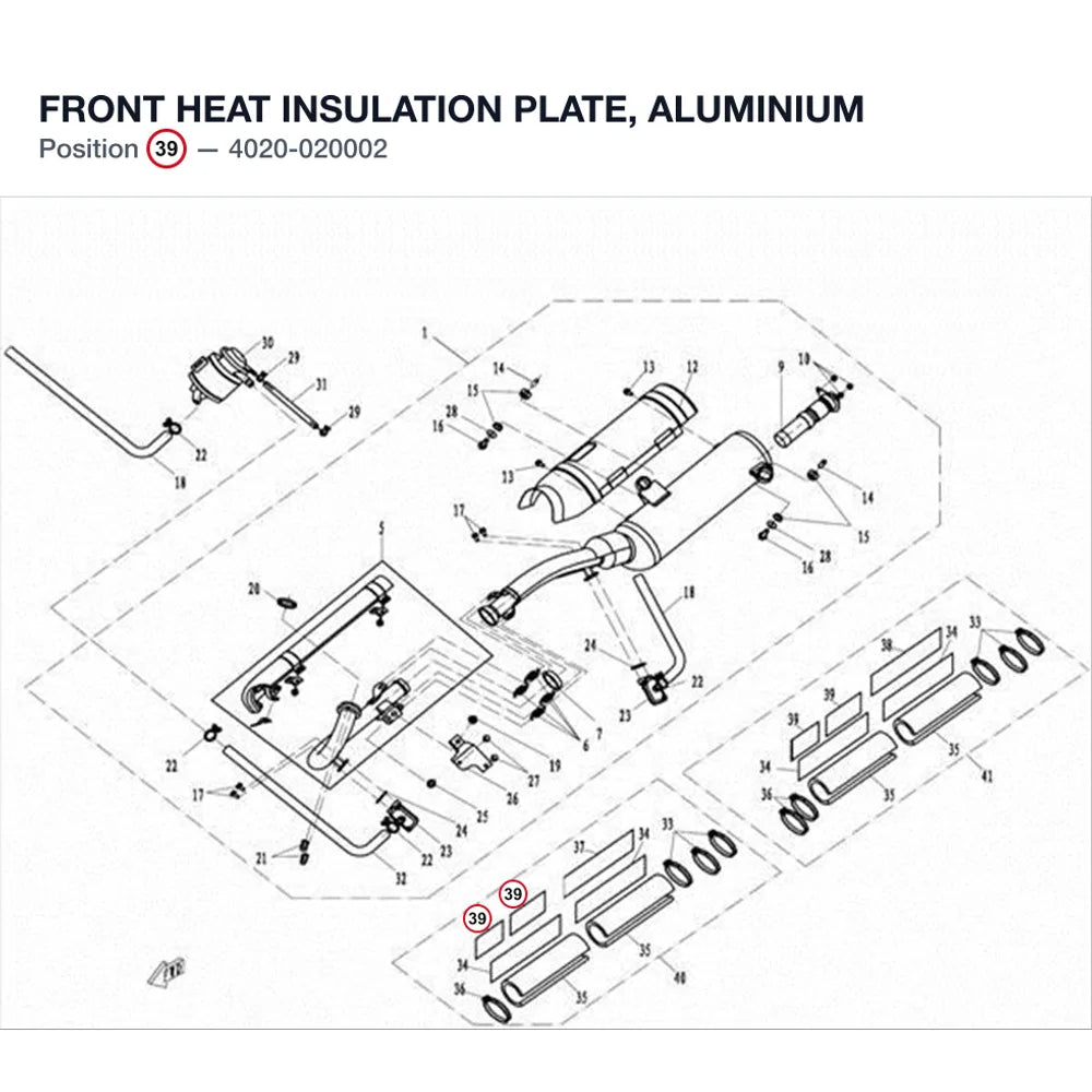 FRONT HEAT INSULATION PLATE, ALUMINIUM product image