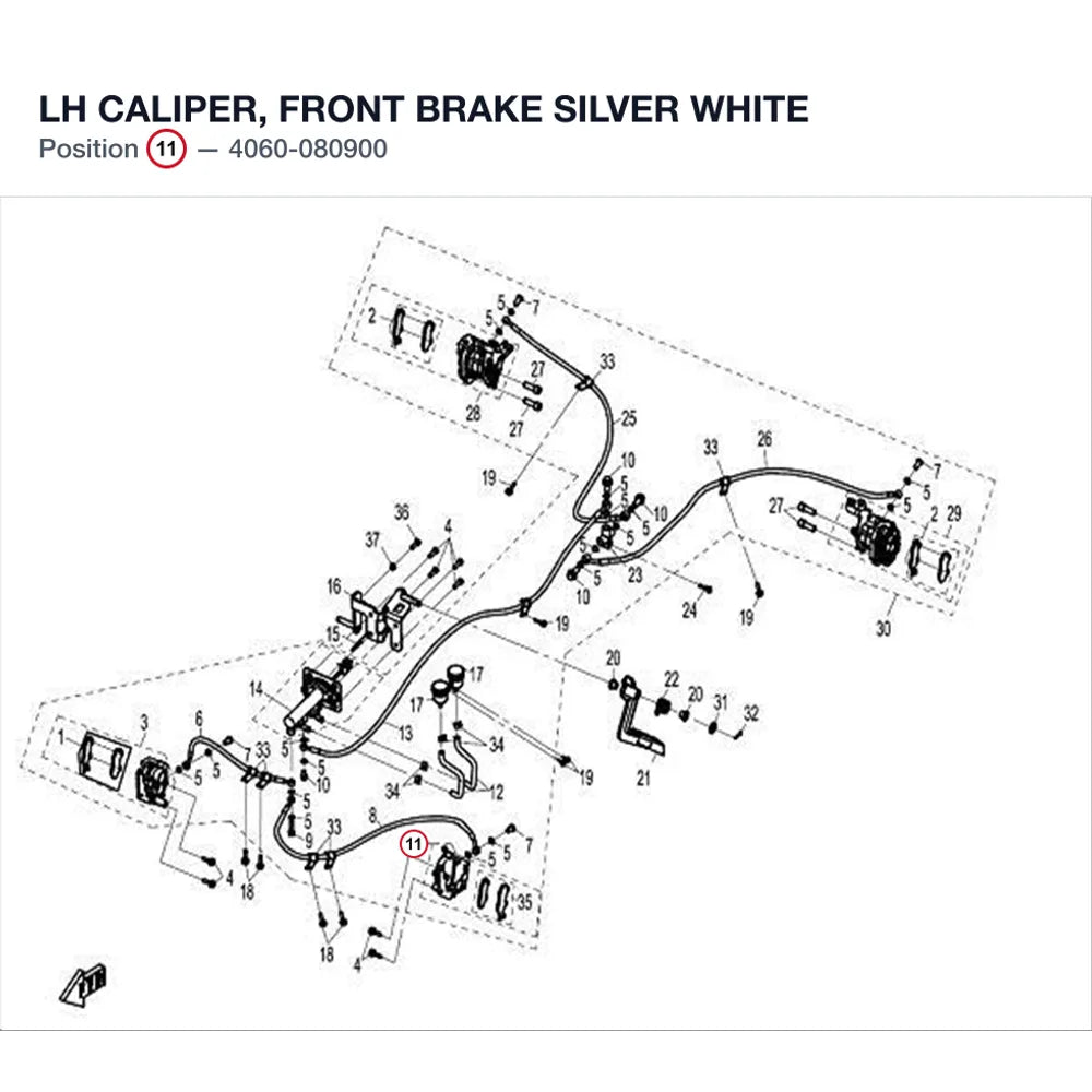 LH CALIPER, FRONT BRAKE product image