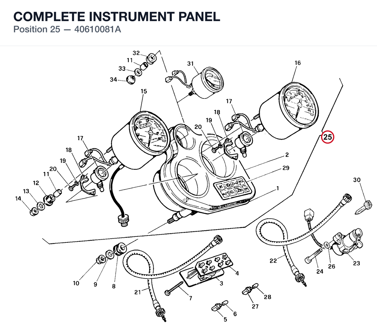 COMPLETE INSTRUMENT PANEL