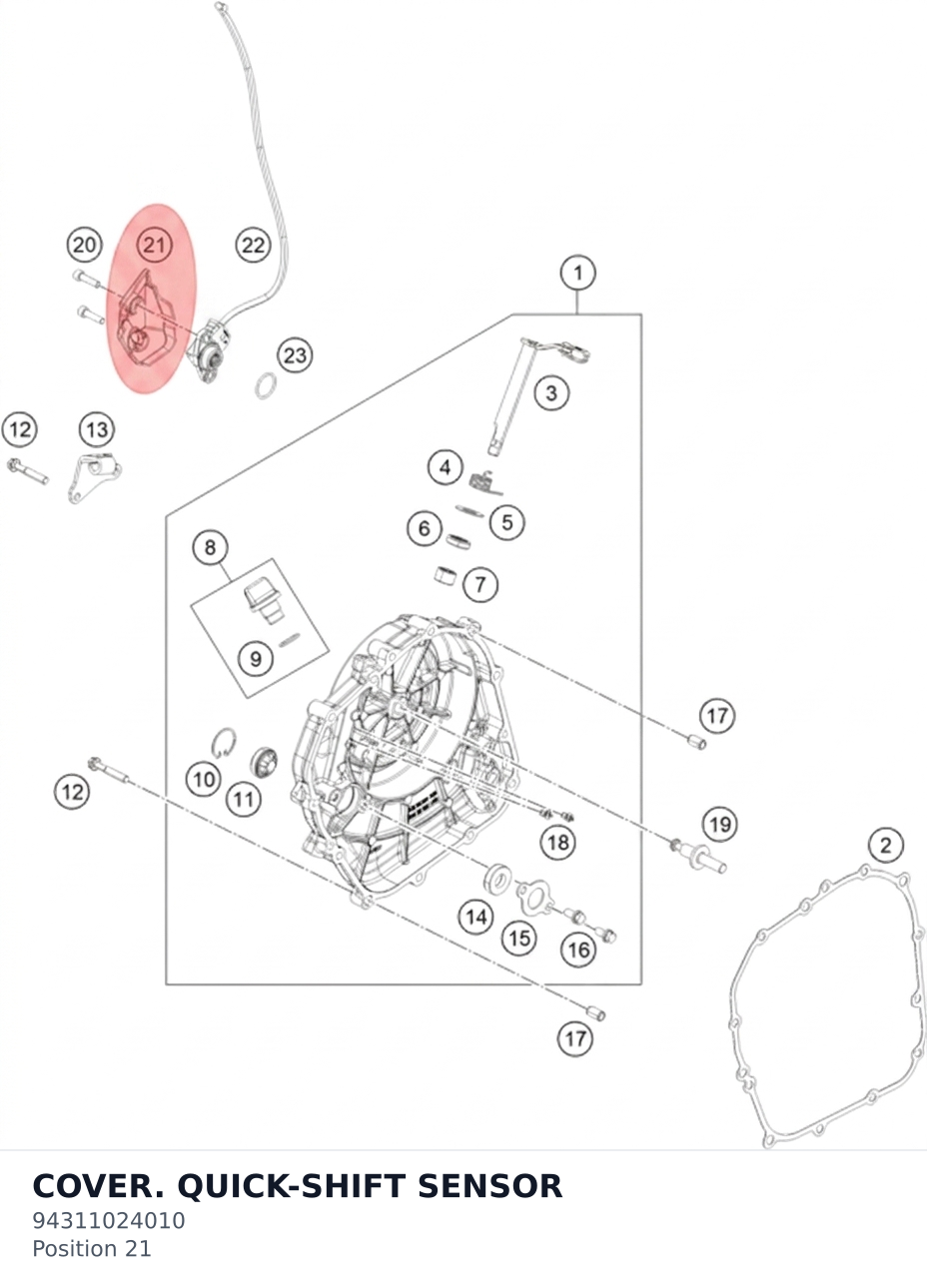 Diagram preview: COVER. QUICK-SHIFT SENSOR (94311024010)