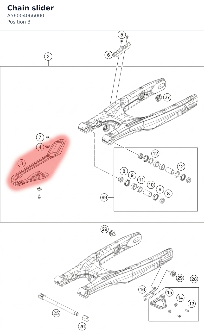 Diagram preview: Chain slider (A56004066000)