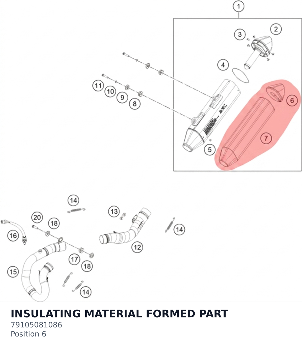 Diagram preview: INSULATING MATERIAL FORMED PART (79105081086)