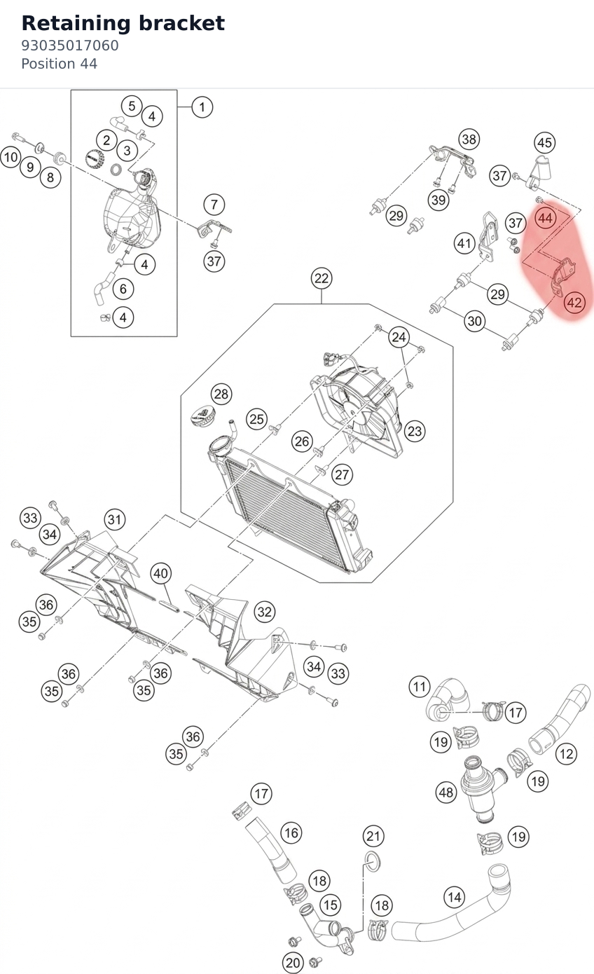 Diagram preview: Retaining bracket (93035017060)