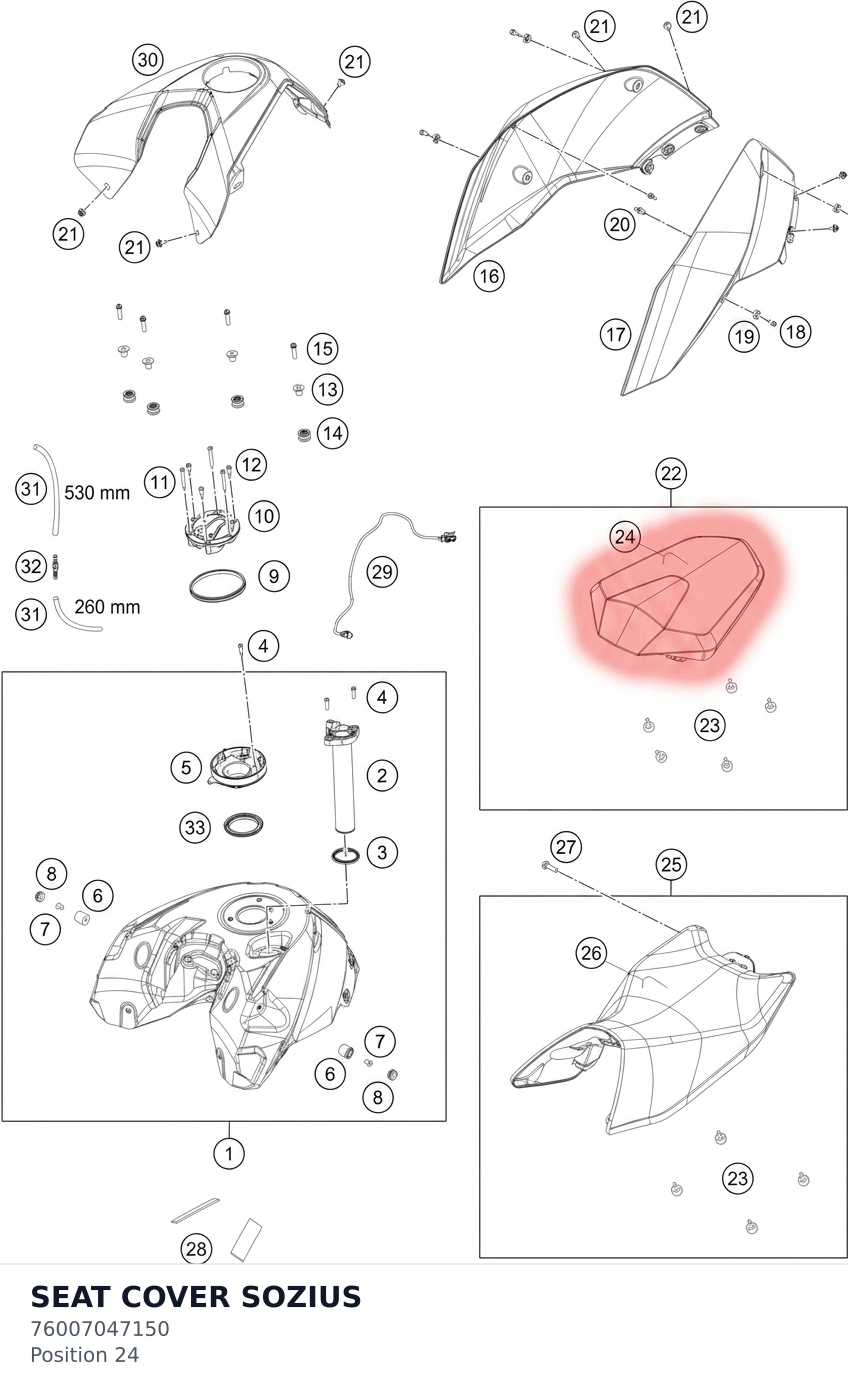 Diagram preview: SEAT COVER SOZIUS (76007047150)