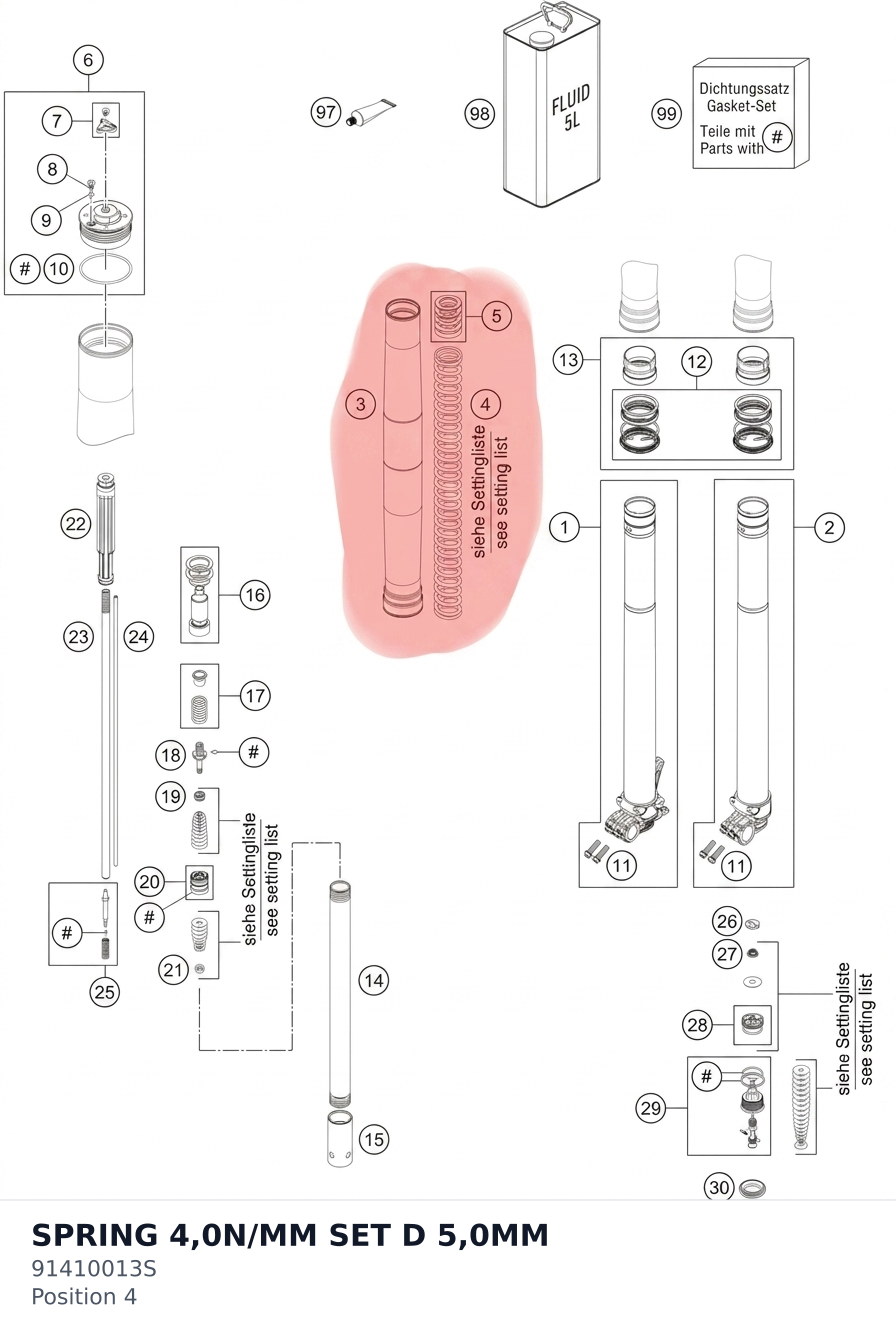 Diagram preview: SPRING 4,0N/MM SET D 5,0MM (91410013S)
