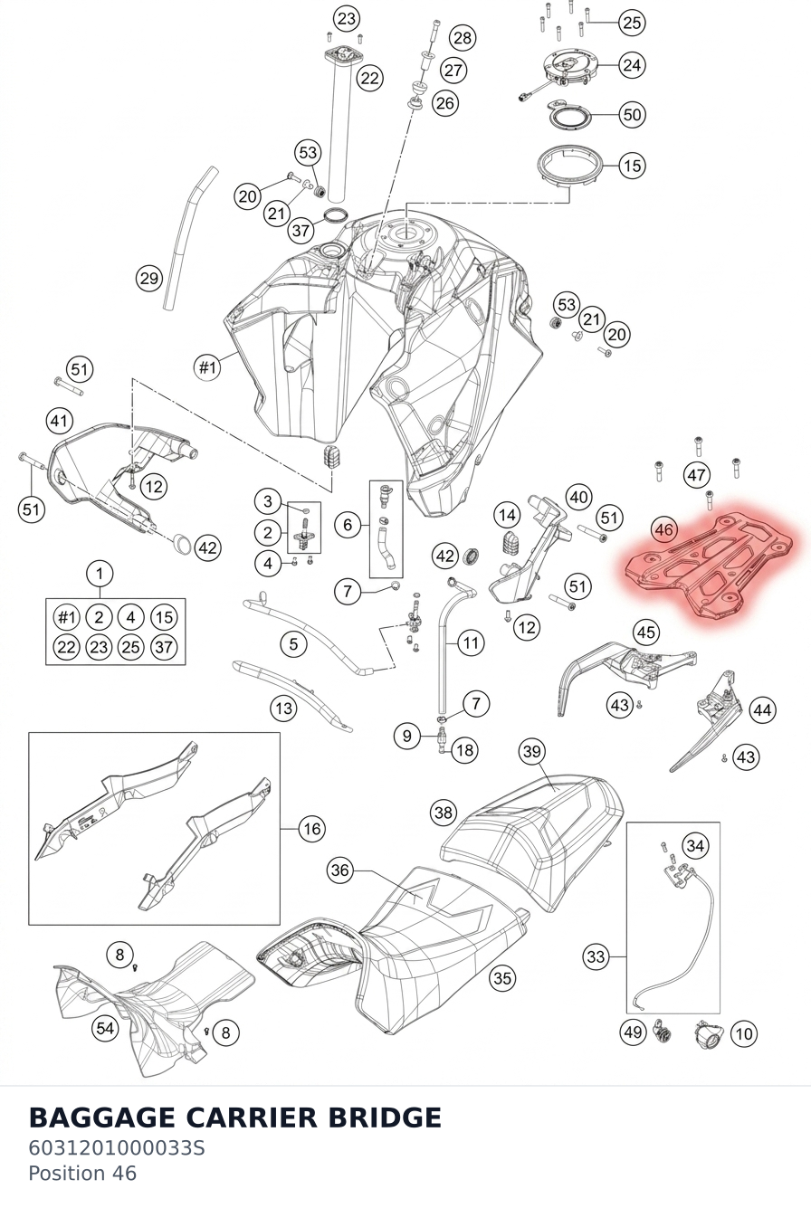 Diagram preview: BAGGAGE CARRIER BRIDGE (6031201000033S)