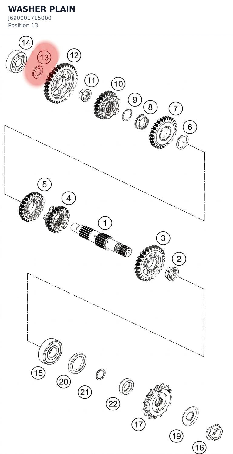 Diagram preview: WASHER PLAIN (J690001715000)