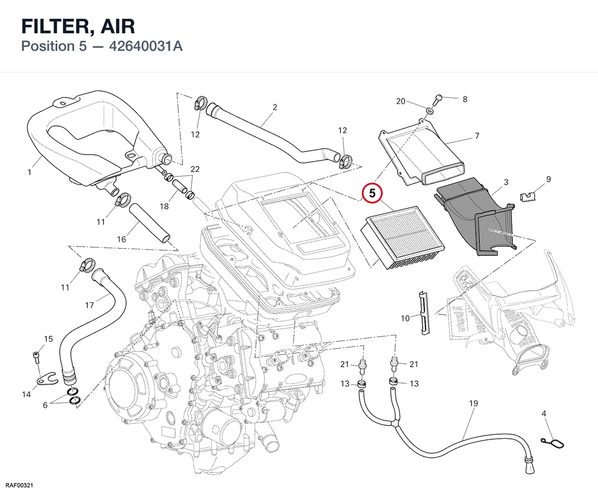 FILTER, AIR 42640031A diagram position