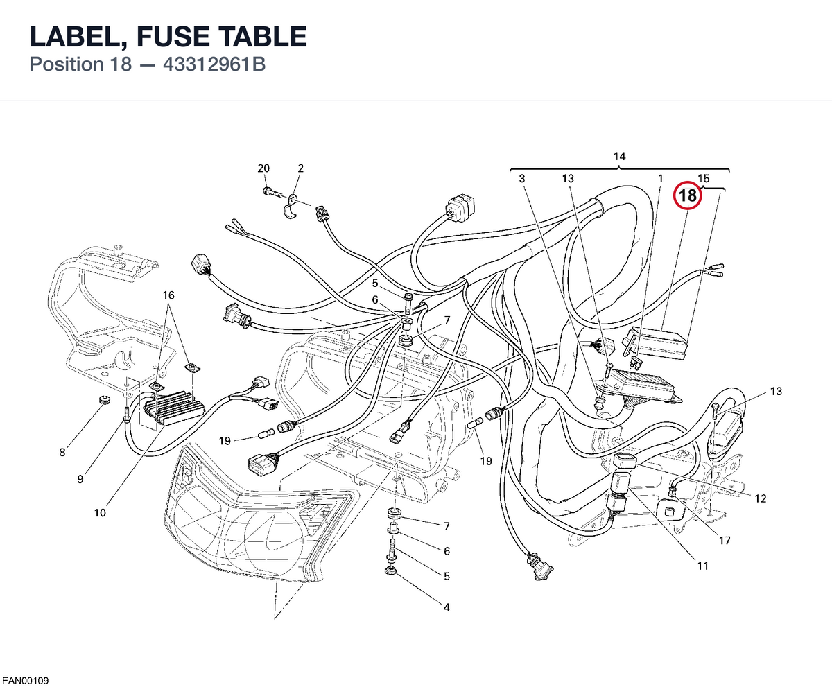 LABEL, FUSE TABLE
