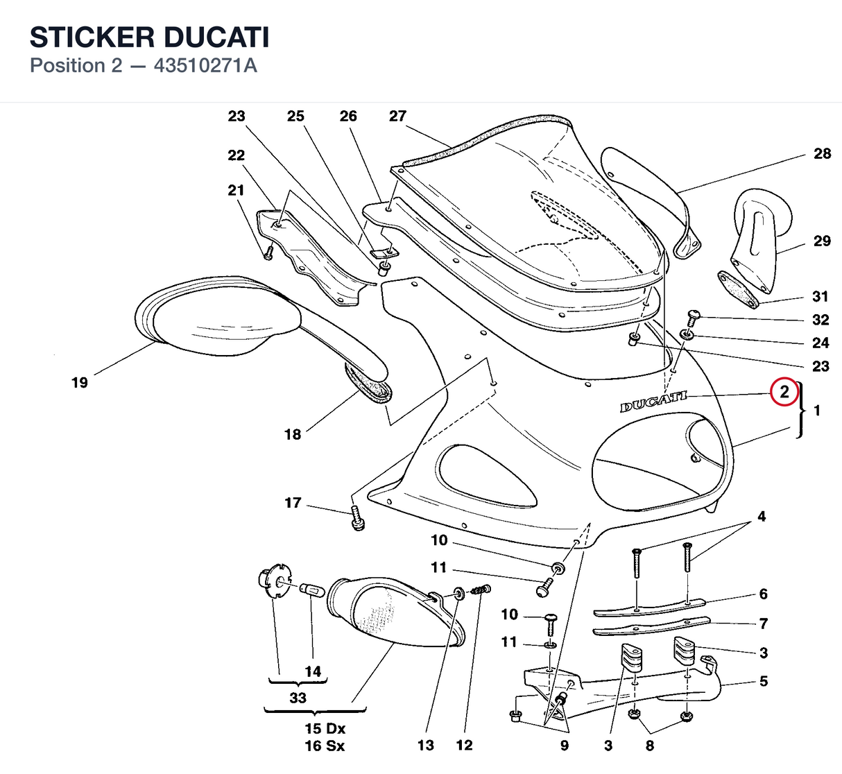 STICKER DUCATI
