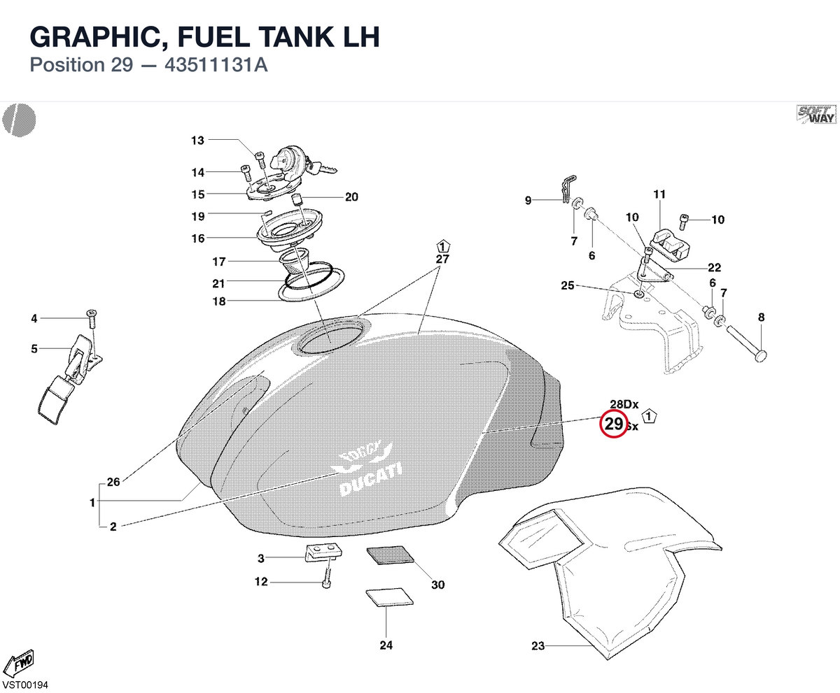 GRAPHIC, FUEL TANK LH