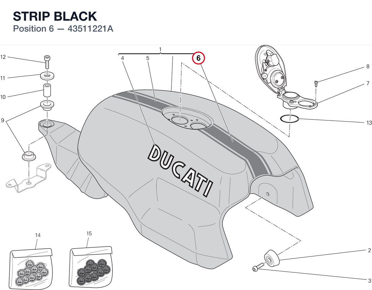 STRIP BLACK 43511221A diagram position
