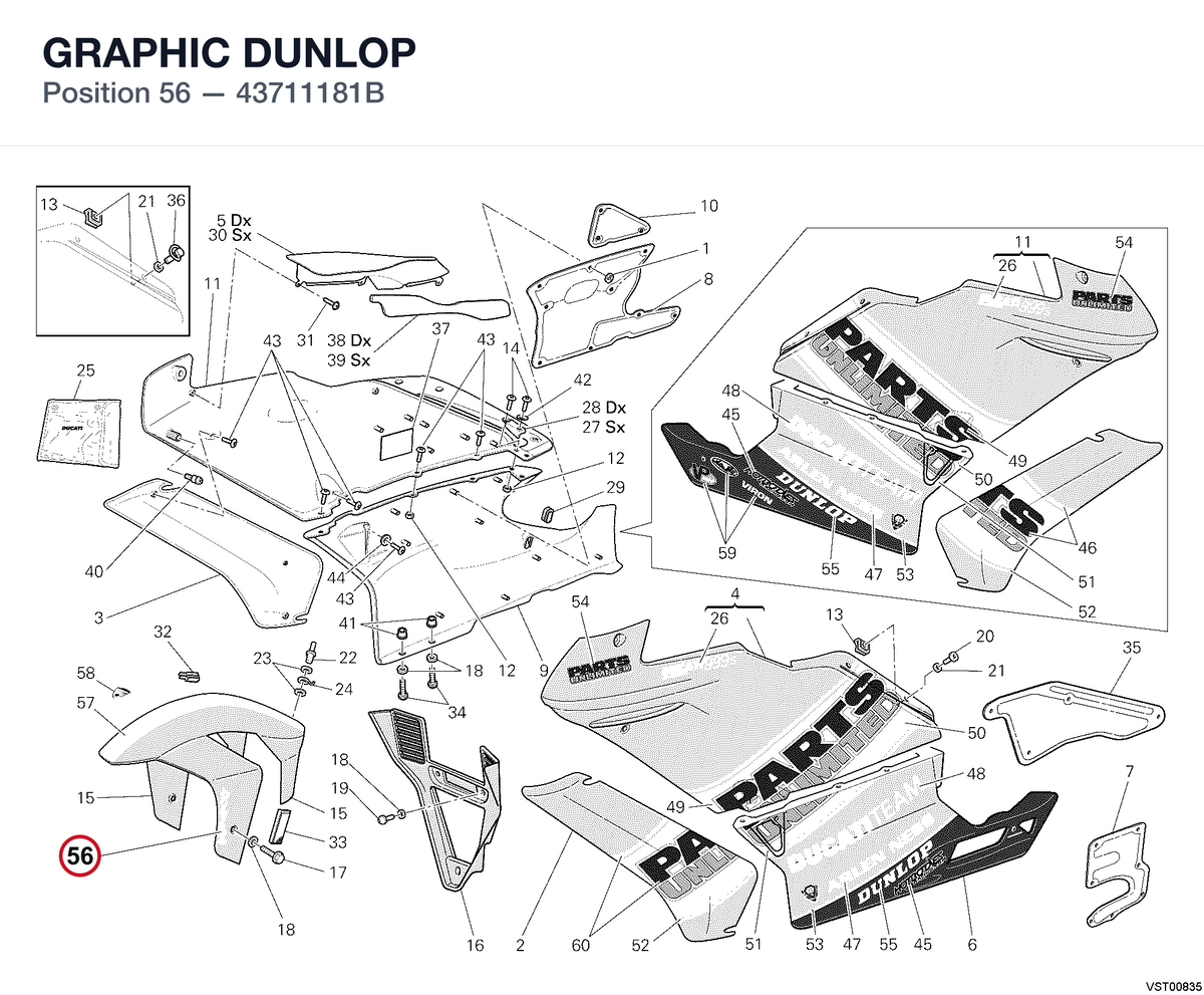 GRAPHIC DUNLOP 43711181B diagram position