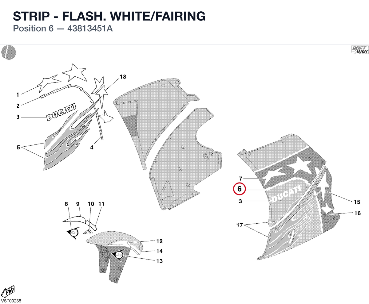 STRIP - FLASH. WHITE/FAIRING