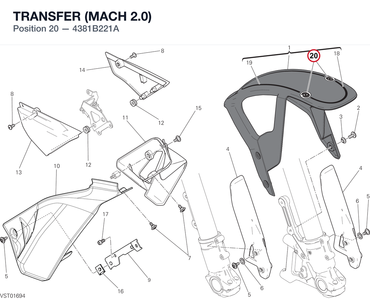 TRANSFER (MACH 2.0) 4381B221A diagram position