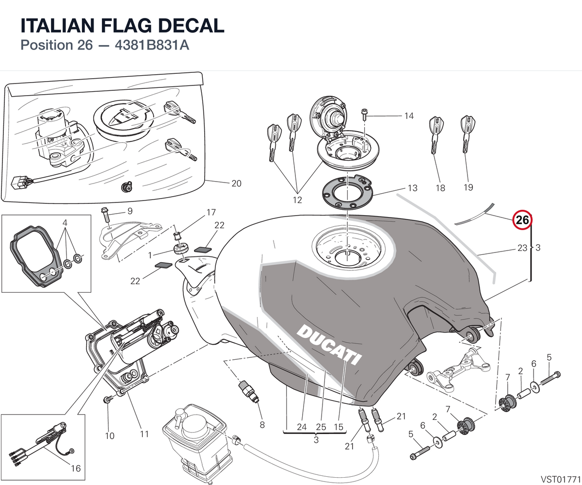 ITALIAN FLAG DECAL 4381B831A diagram position