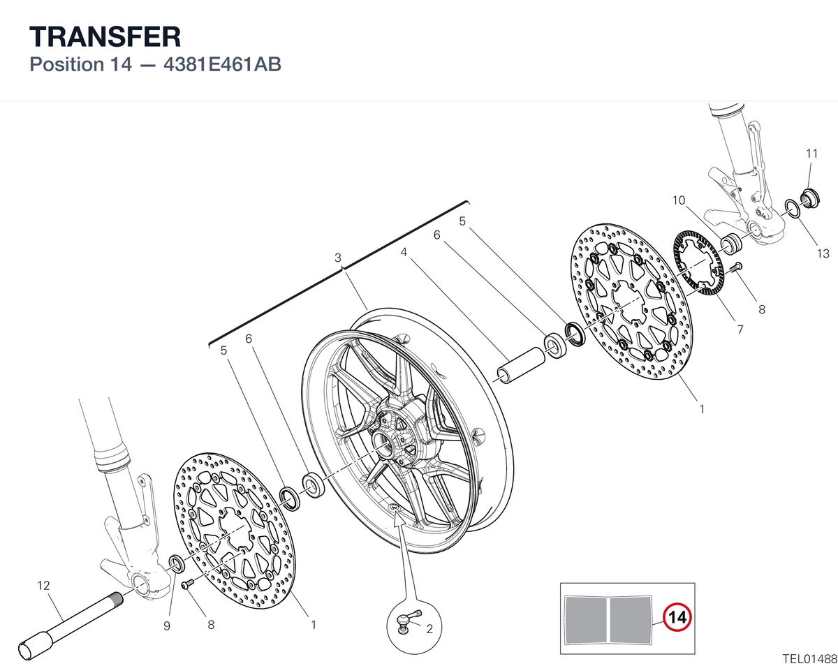 TRANSFER 4381E461AB diagram position