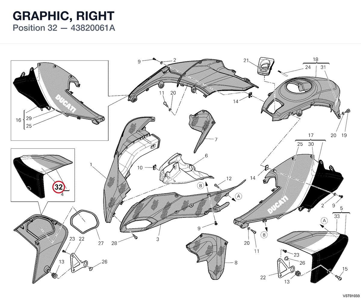 GRAPHIC, RIGHT 43820061A diagram position