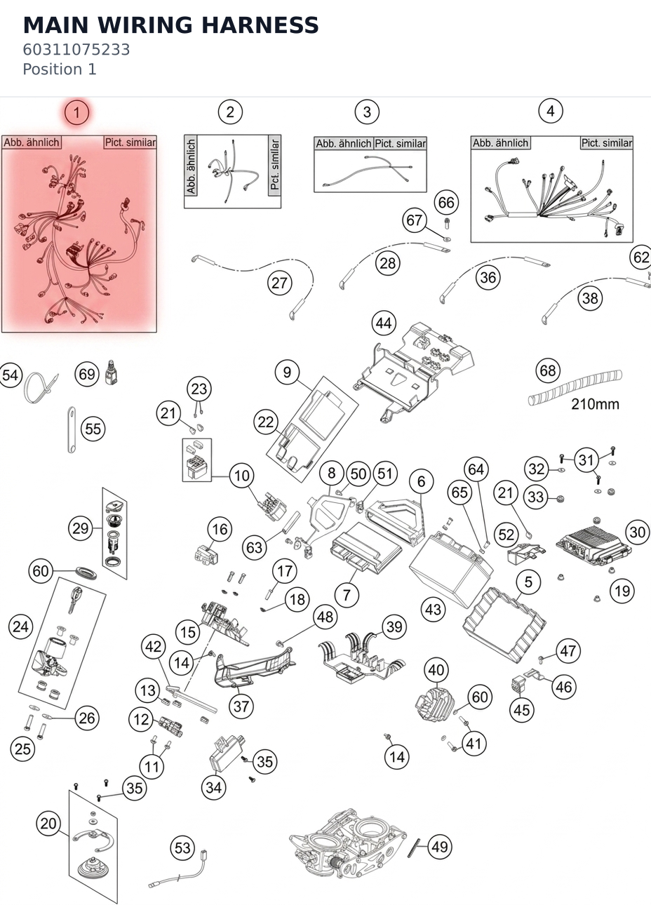 Diagram preview: MAIN WIRING HARNESS (60311075233)