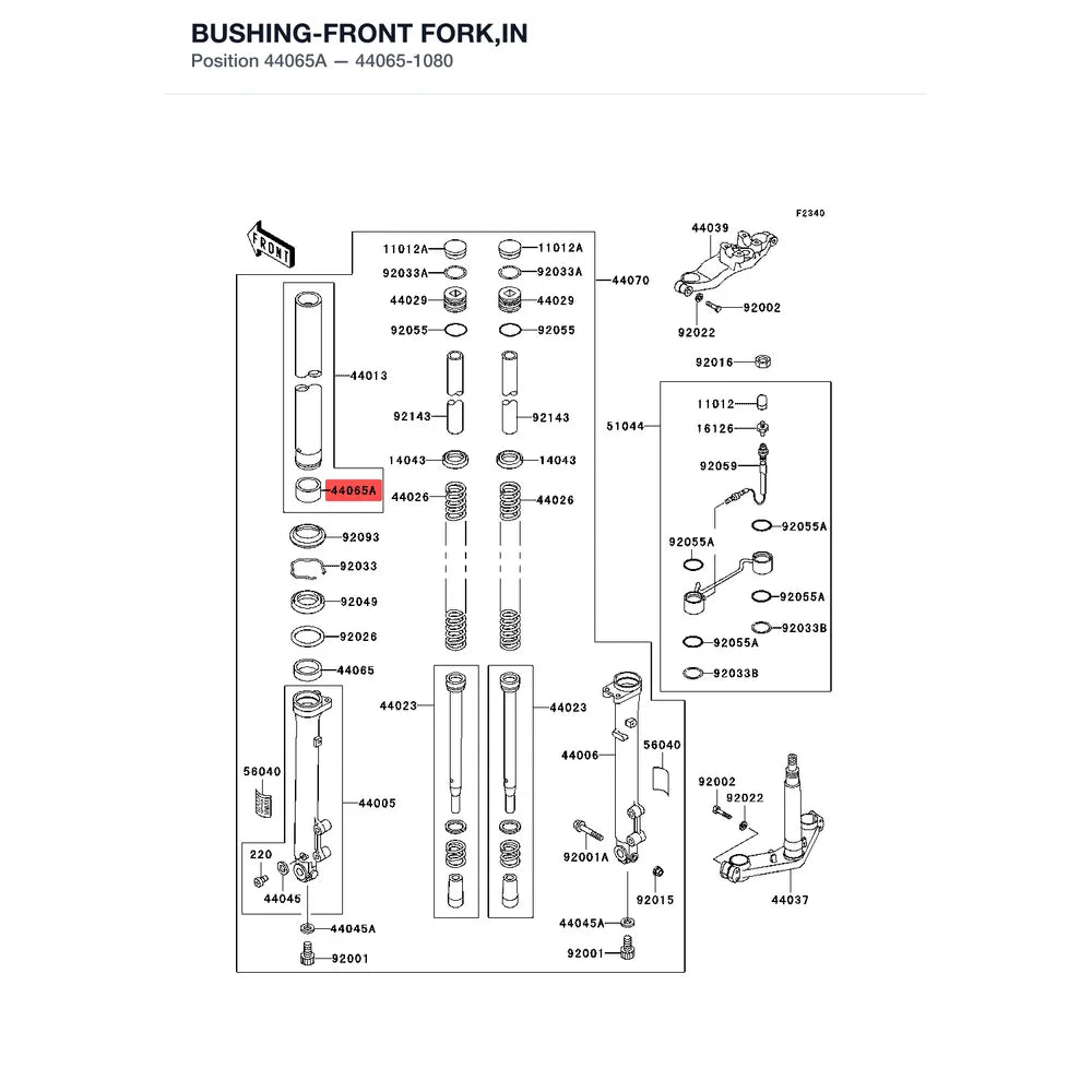 Kawasaki OEM – BUSHING-FRONT FORK,IN product image