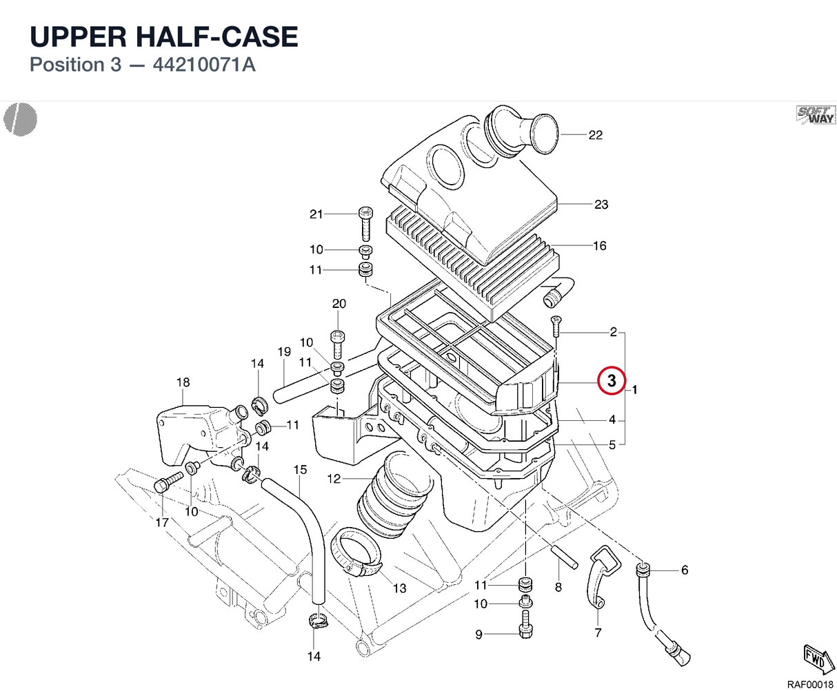 UPPER HALF-CASE