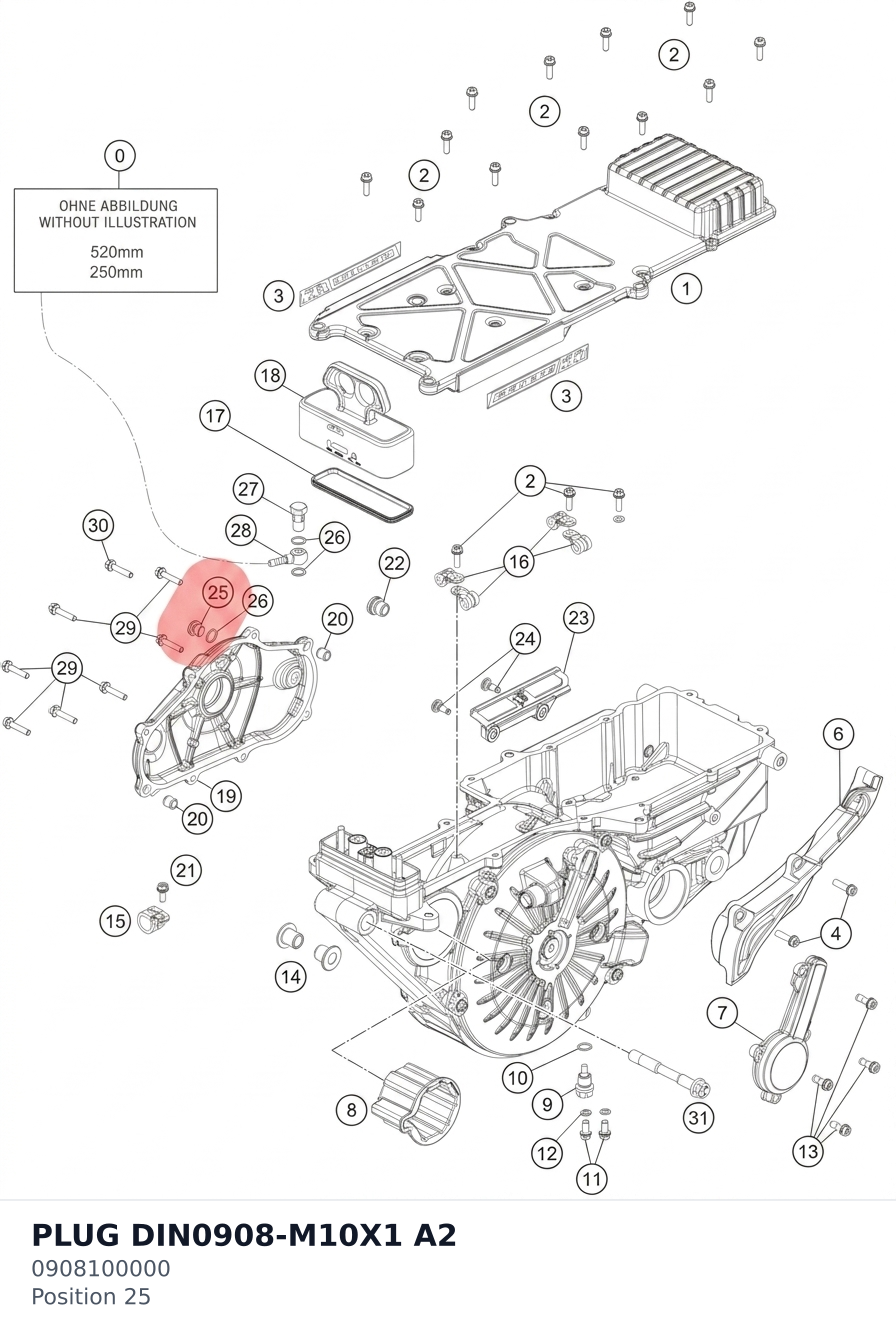 Diagram preview: PLUG DIN0908-M10X1 A2 (0908100000)