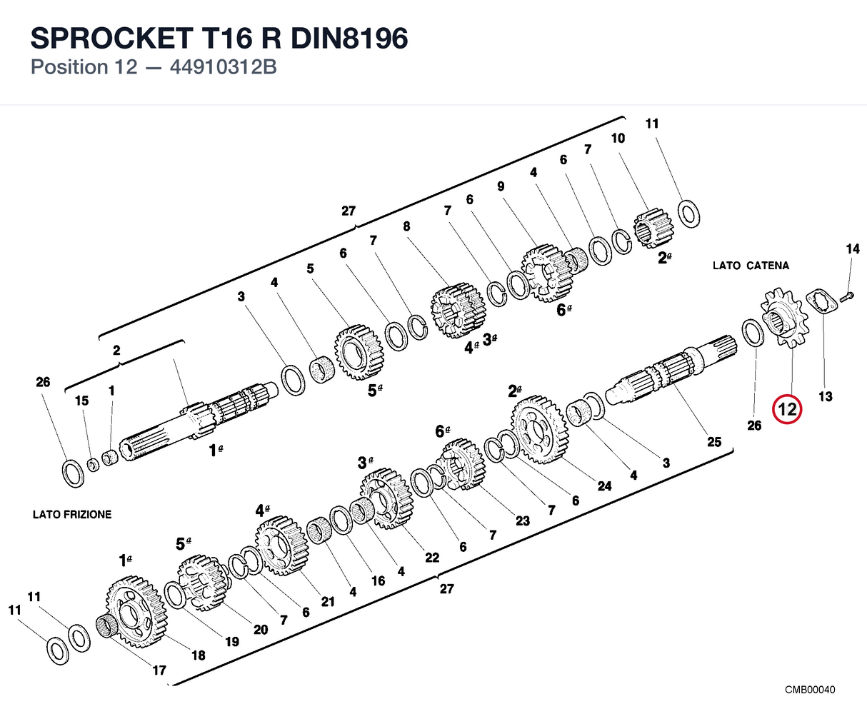 SPROCKET T16 R DIN8196