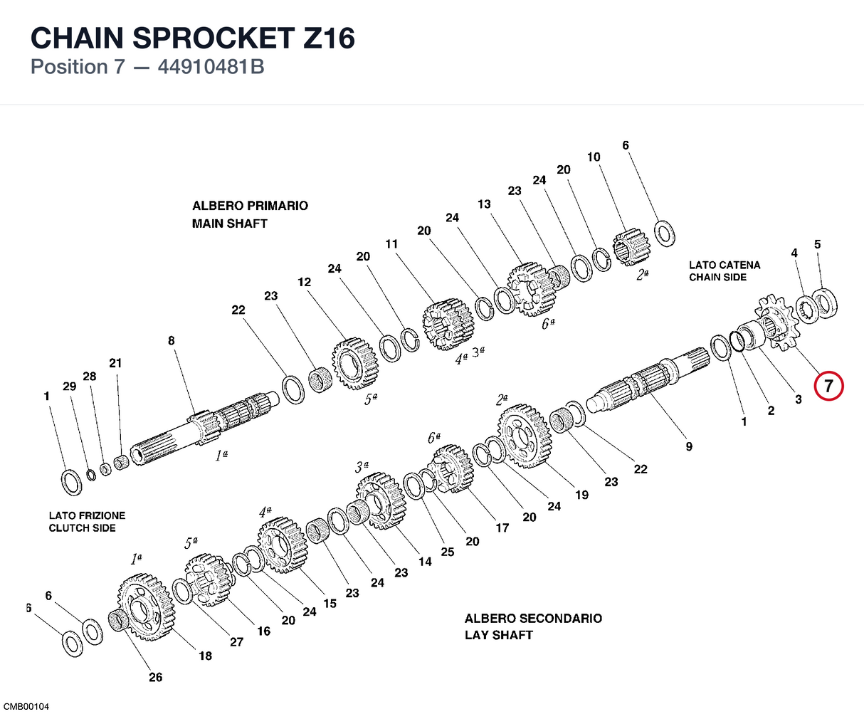 CHAIN SPROCKET Z16
