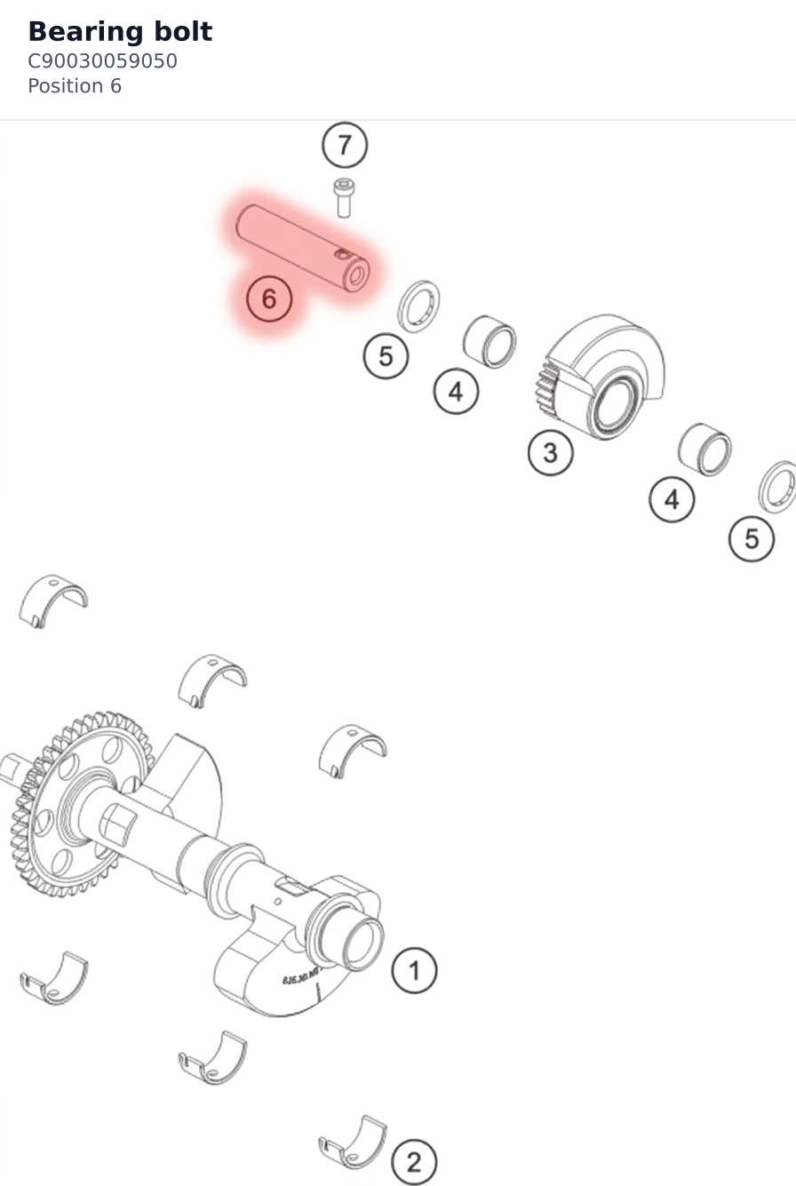 Diagram preview: Bearing bolt (C90030059050)