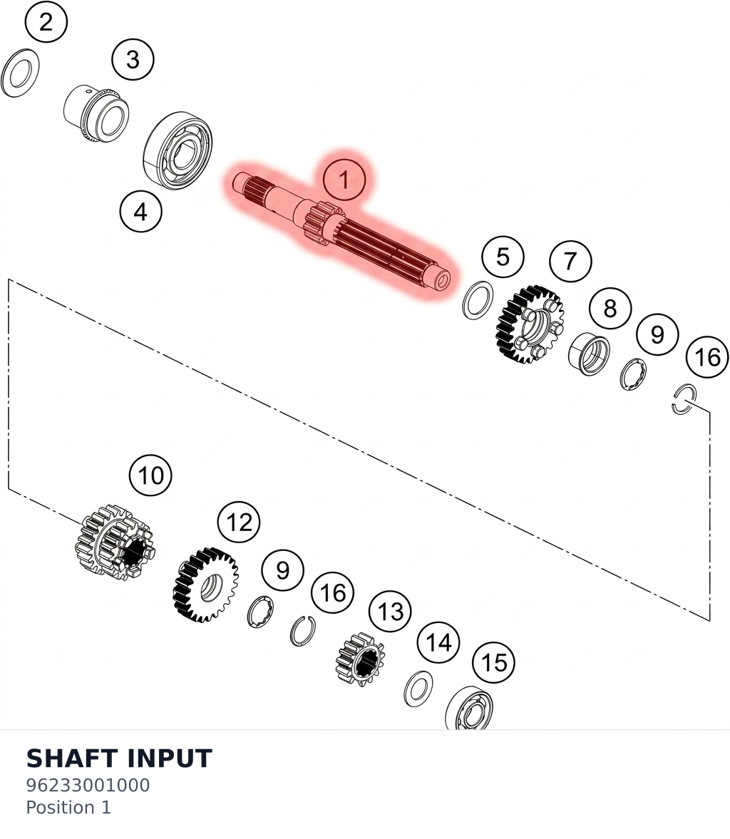 Diagram preview: SHAFT INPUT (96233001000)