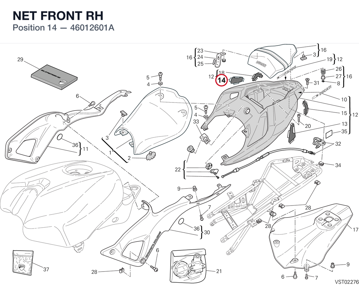 NET FRONT RH 46012601A diagram position