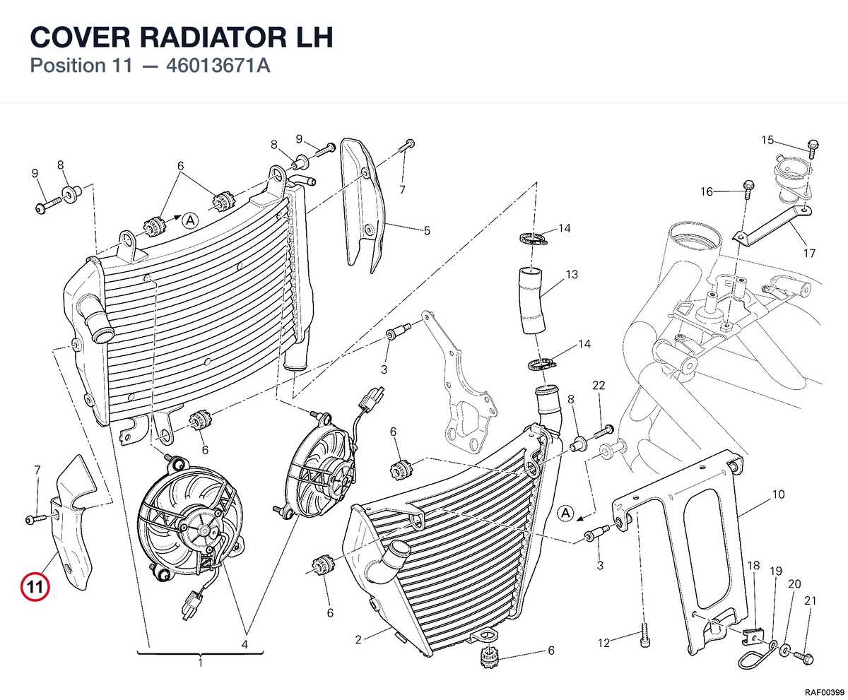 COVER RADIATOR LH