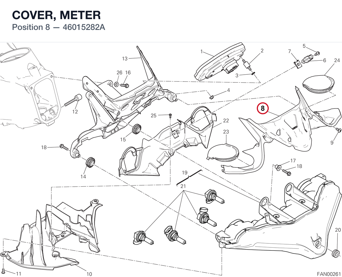 COVER, METER 46015282A diagram position