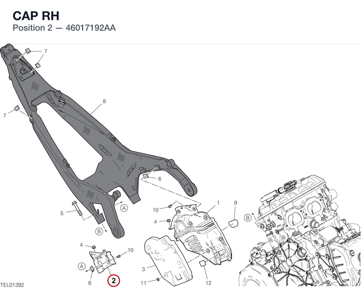 CAP RH 46017192AA diagram position