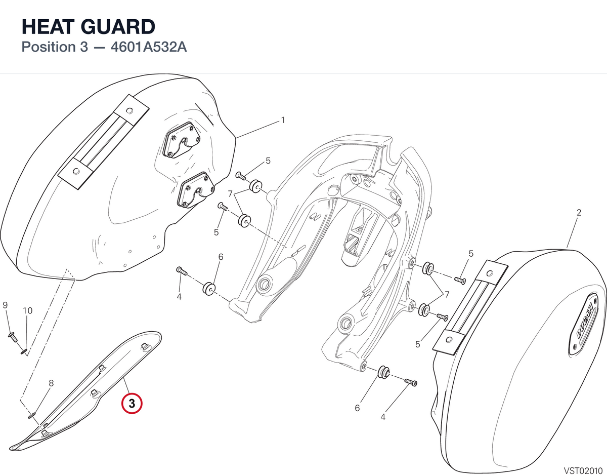 HEAT GUARD 4601A532A diagram position
