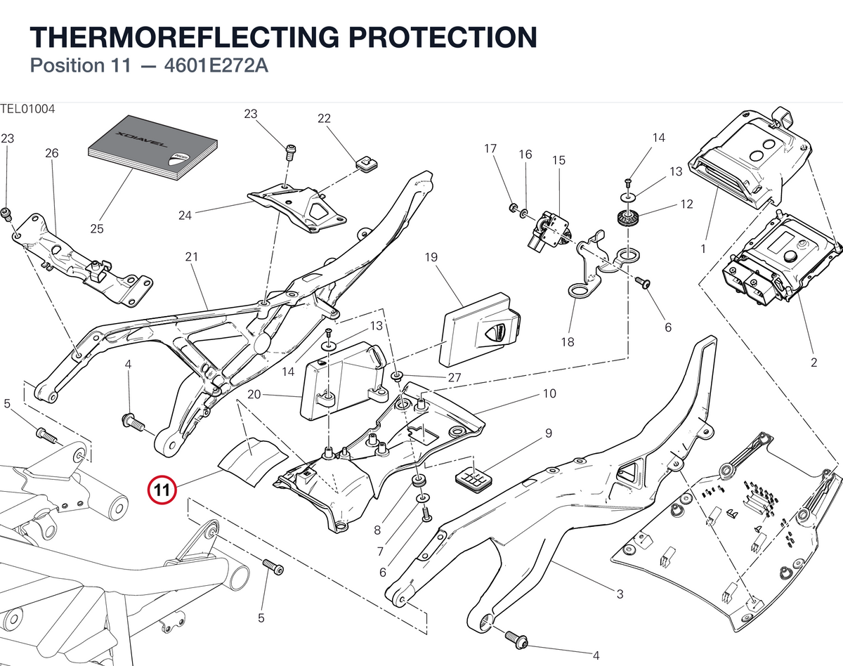 THERMOREFLECTING PROTECTION 4601E272A diagram position