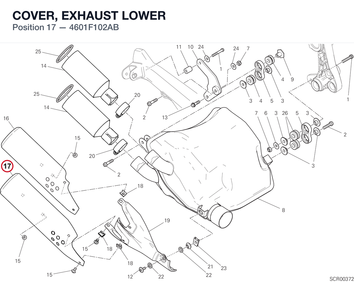 COVER, EXHAUST LOWER