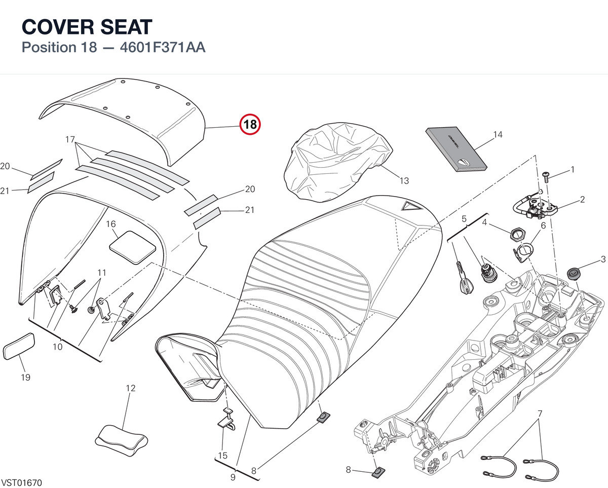 COVER SEAT 4601F371AA diagram position