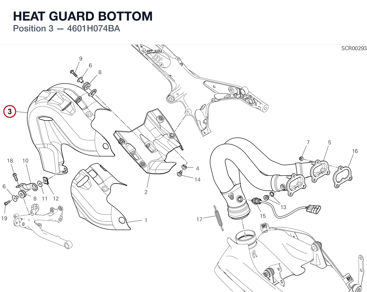 HEAT GUARD BOTTOM 4601H074BA diagram position
