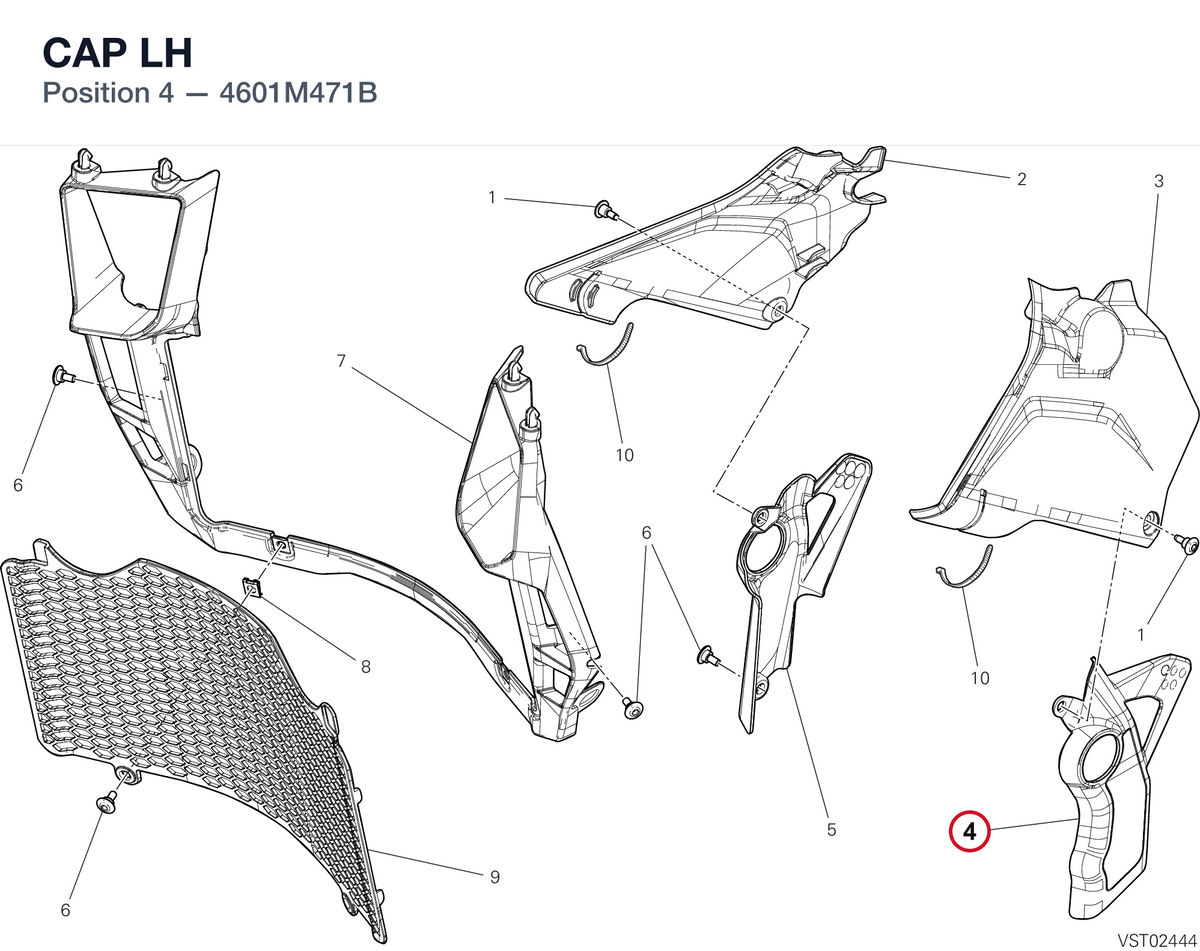 CAP LH 4601M471B diagram position