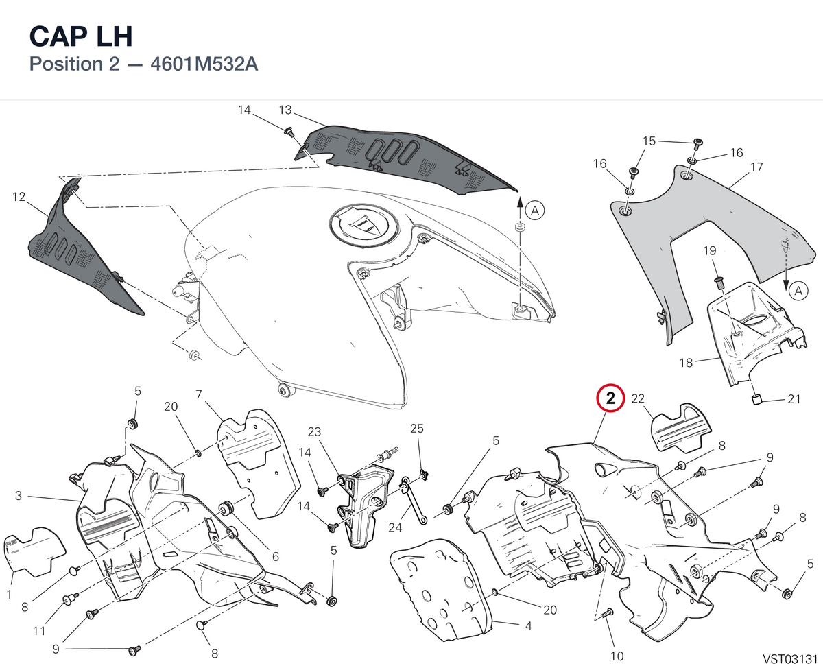 CAP LH 4601M532A diagram position