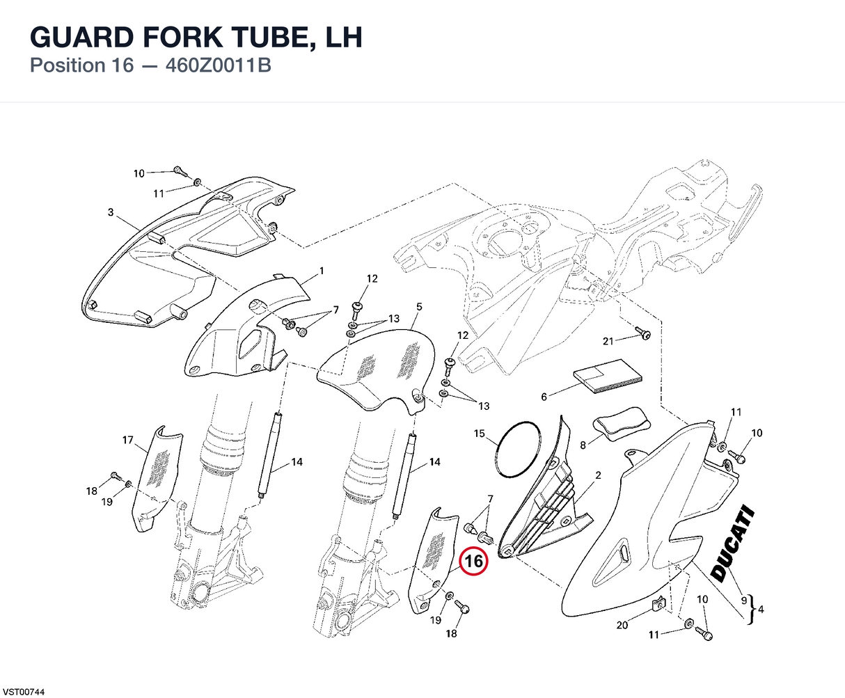 GUARD FORK TUBE, LH