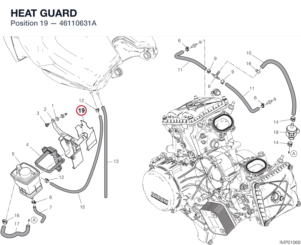 HEAT GUARD 46110631A diagram position