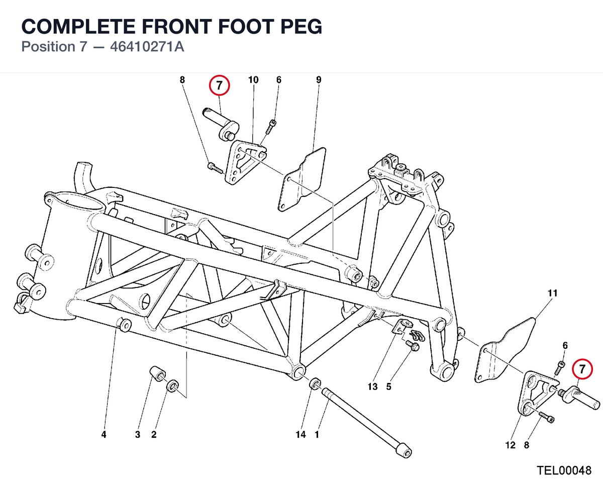 COMPLETE FRONT FOOT PEG