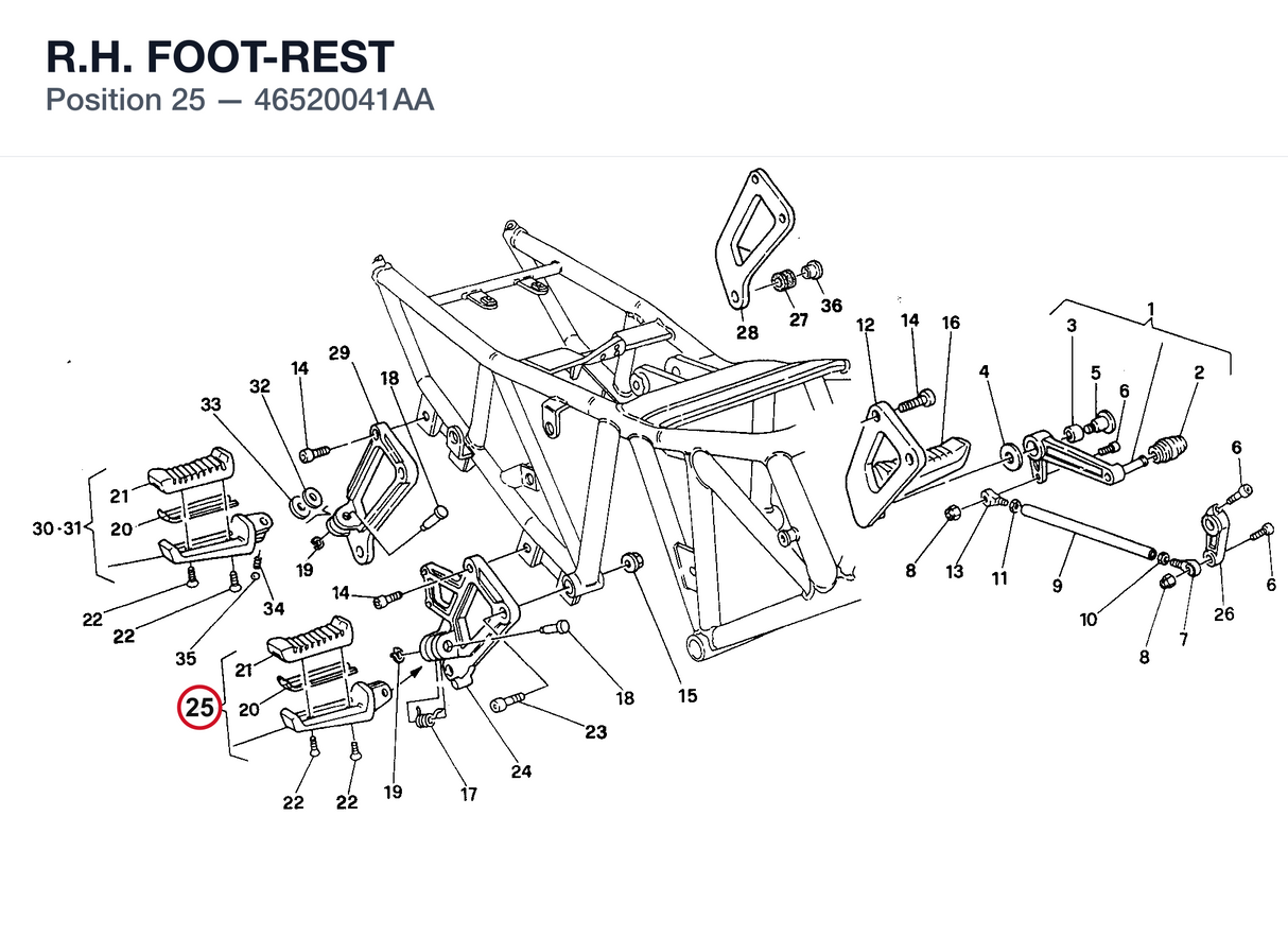 R.H. FOOT-REST