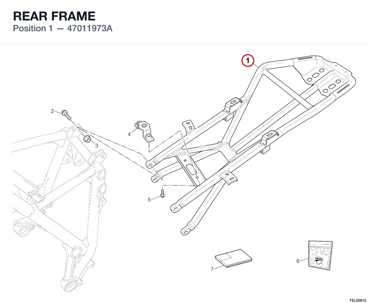 REAR FRAME 47011973A diagram position