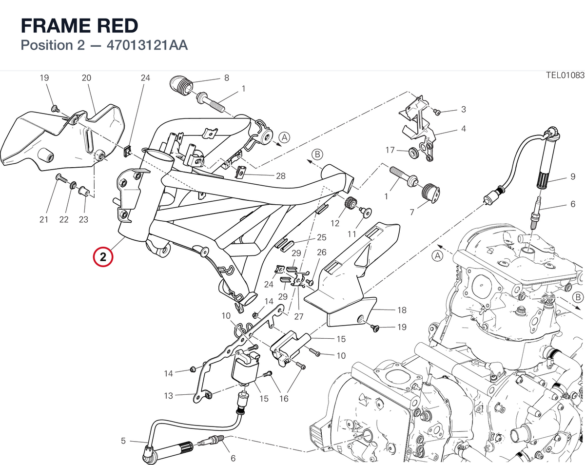 FRAME RED 47013121AA diagram position