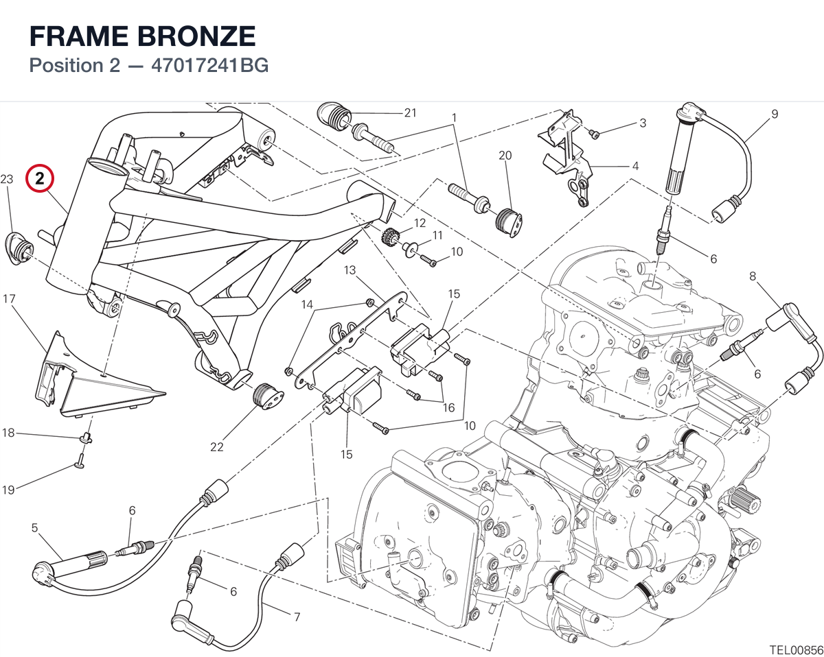 FRAME BRONZE 47017241BG diagram position