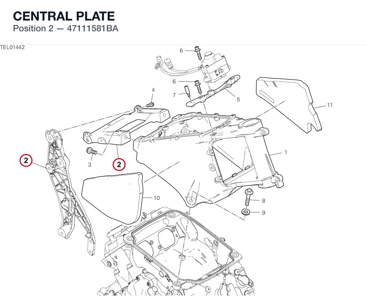 CENTRAL PLATE 47111581BA diagram position