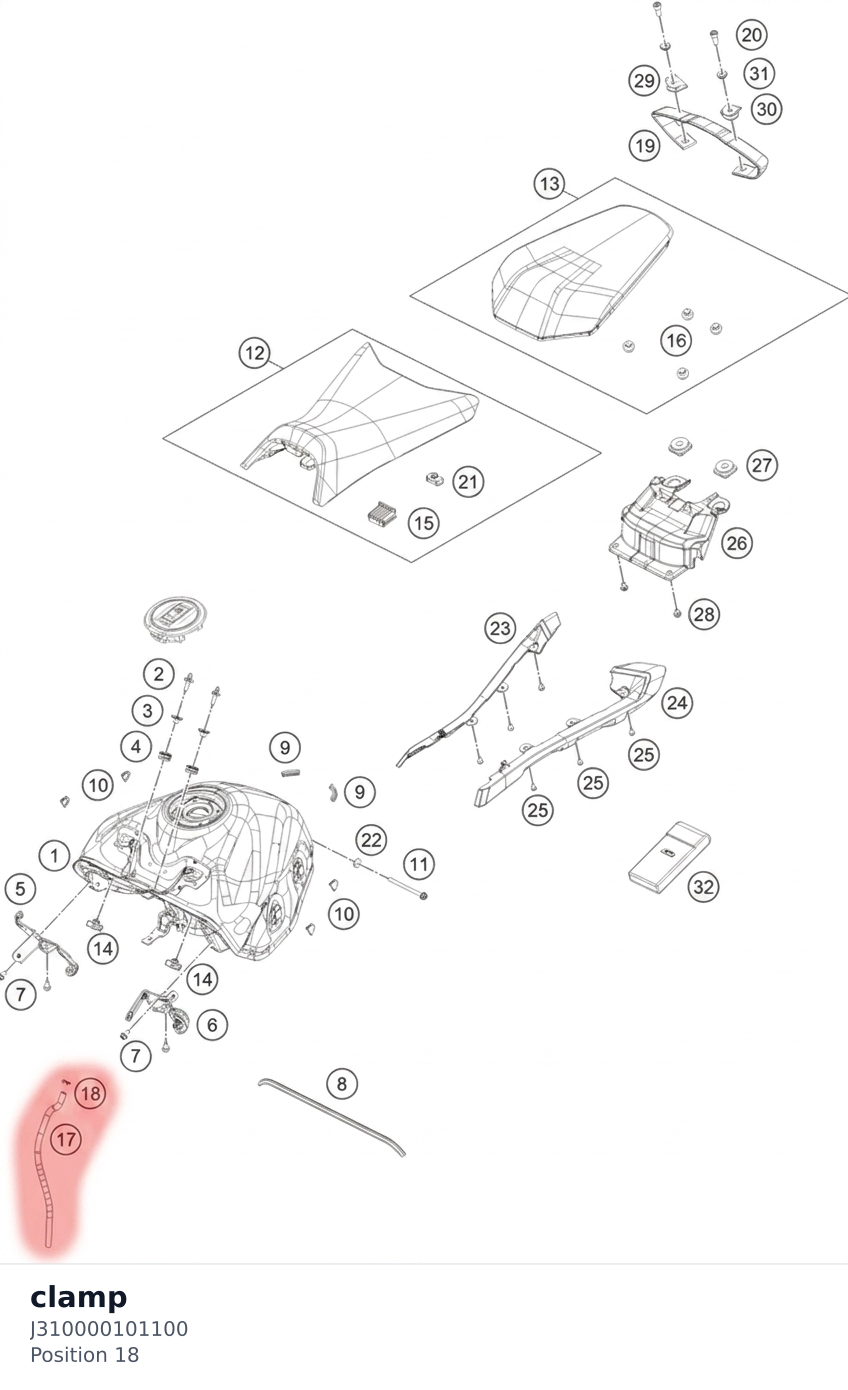 Diagram preview: clamp (J310000101100)